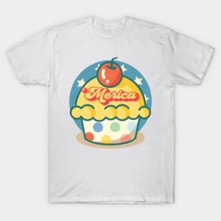 Merica 4th of July Retro Cupcake Murica Funny Patriotic T-Shirt